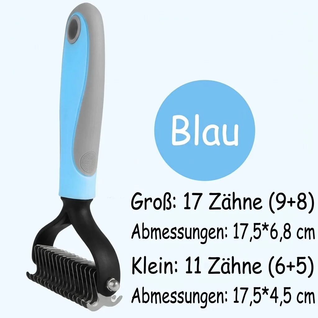 Entfilzungskamm mit Stiel und gummiertem Griff